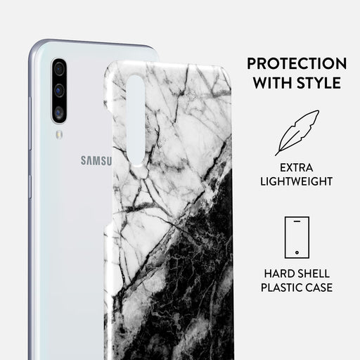 Fatal Contradiction - Black & White Marble Samsung Galaxy A50 Case 2
