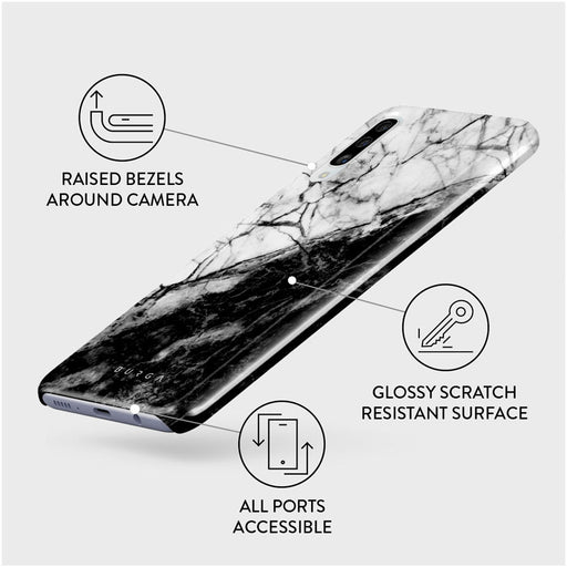 Fatal Contradiction - Black & White Marble Samsung Galaxy A50 Case 3