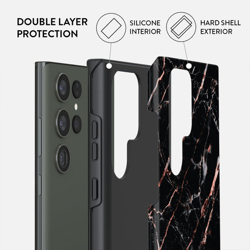 Rose Gold Marble - Samsung Galaxy S23 Ultra Case 6