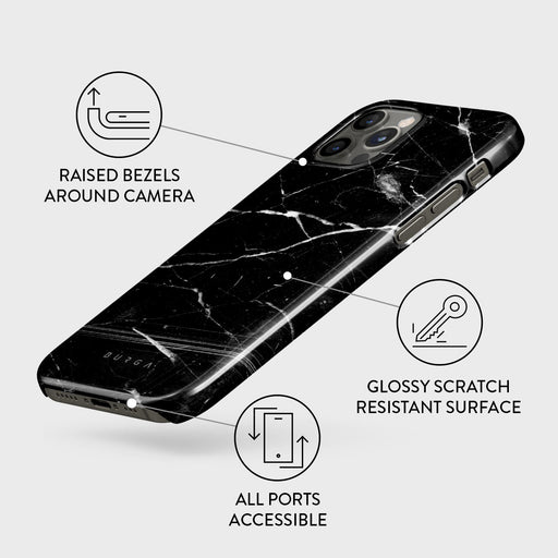 Noir Origin - Black Marble iPhone 12 Pro Max Case 3
