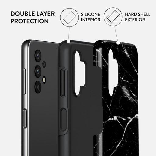 Noir Origin - Black Marble Samsung Galaxy A32 5G Case 2