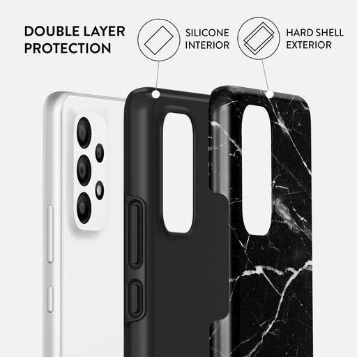 Noir Origin - Black Marble Samsung Galaxy A73 Case 2