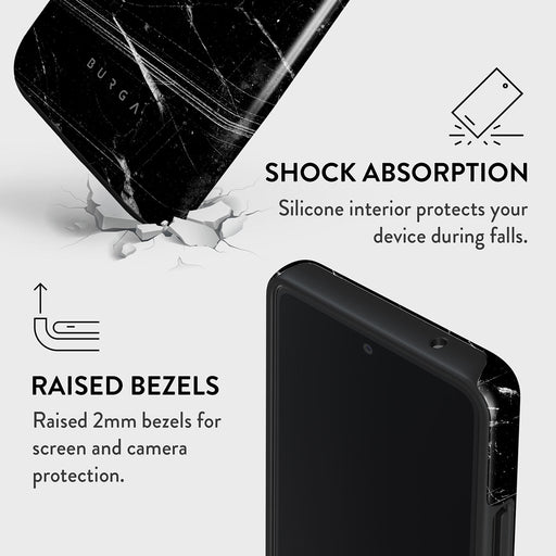 Noir Origin - Black Marble Samsung Galaxy A73 Case 4