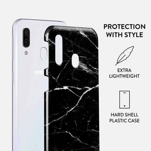 Noir Origin - Black Marble Samsung Galaxy A40 Case 2