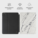 Satin White - Marble iPad Pro 12.9 (4th/3rd Gen) Case 3