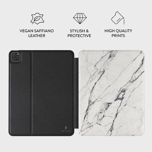 Satin White - Marble iPad Pro 12.9 (4th/3rd Gen) Case 3