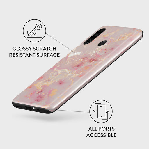 Golden Coral - Pink Huawei P30 Lite Case 7
