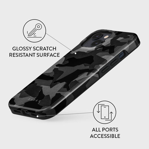 Night Black Camouflage - iPhone 13 Mini Case 7