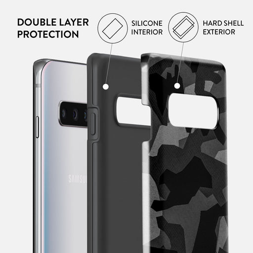Night Black Camouflage - Samsung Galaxy S10 4G Case 6