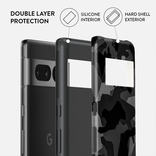Night Black Camouflage - Google Pixel 7 Pro Case 2