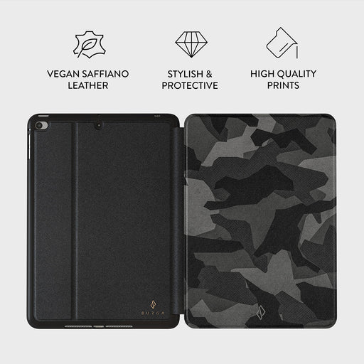 Night Black Camouflage - iPad Mini 7.9 (5th Gen) Case 3
