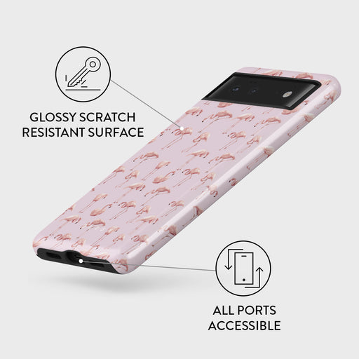 Nostalgic Pink - Flamingos Google Pixel 6a Case 3