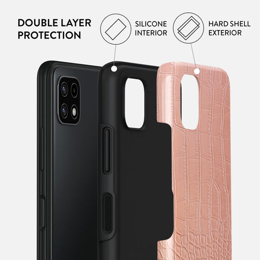 Pink Croco - Samsung Galaxy A22 5G Case 2