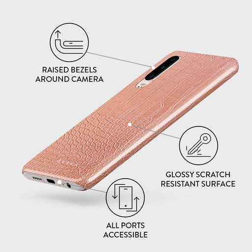 Pink Croco - Huawei P30 Case 3