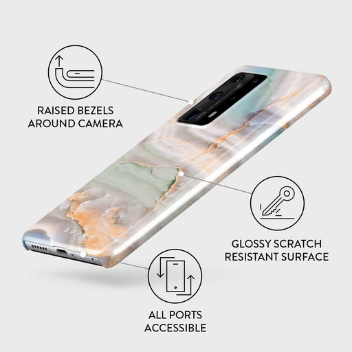 Pastel Hues - Colorful Marble Huawei P40 Pro Plus Case 3