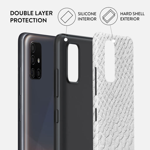 Glacial Desert - White Snakeskin Samsung Galaxy A51 4G Case 6