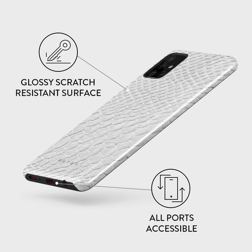 Glacial Desert - White Snakeskin Samsung Galaxy A51 4G Case 7