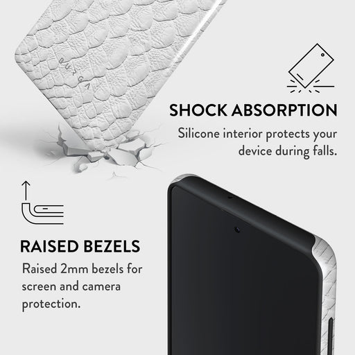 Glacial Desert - White Snakeskin Samsung Galaxy A51 4G Case 8