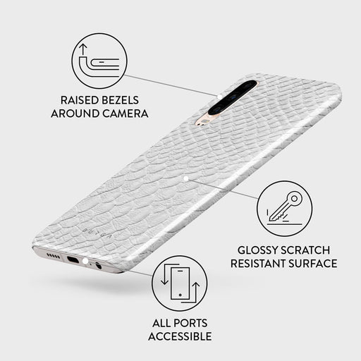 Glacial Desert - White Snakeskin Huawei P30 Case 3