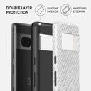 Glacial Desert - White Snakeskin Google Pixel 7a Case 2
