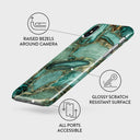 Ubud Jungle - Turquoise iPhone XS Max Case 3