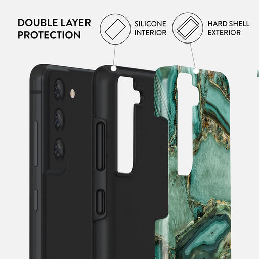 Ubud Jungle - Turquoise Samsung Galaxy S21 FE Case 2