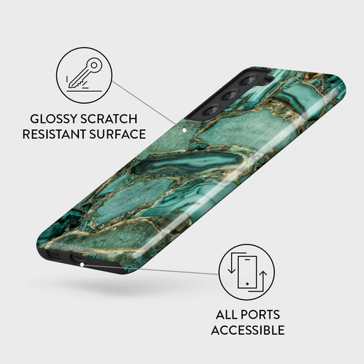 Ubud Jungle - Turquoise Samsung Galaxy S21 FE Case 3