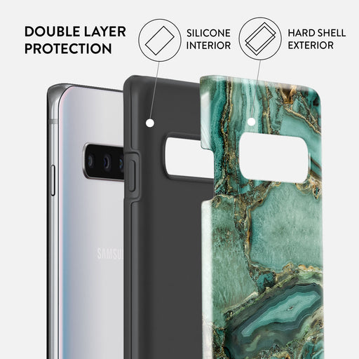 Ubud Jungle - Turquoise Samsung Galaxy S10 4G Case 6