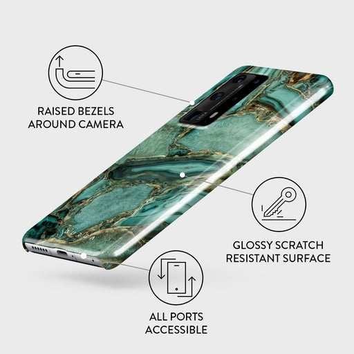 Ubud Jungle - Turquoise Huawei P40 Pro Plus Case 3