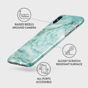 Uluwatu Waves - Teal iPhone XS Max Case 3