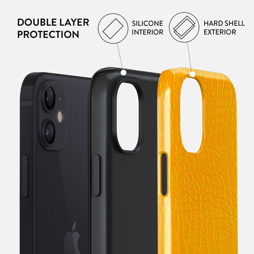 Canary Yellow - Snake Skin iPhone 12 Case 6