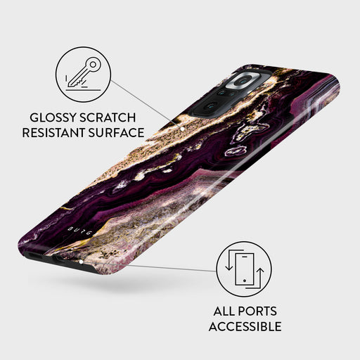 Purple Skies - Marble Xiaomi Redmi Note 10 Pro Case 3