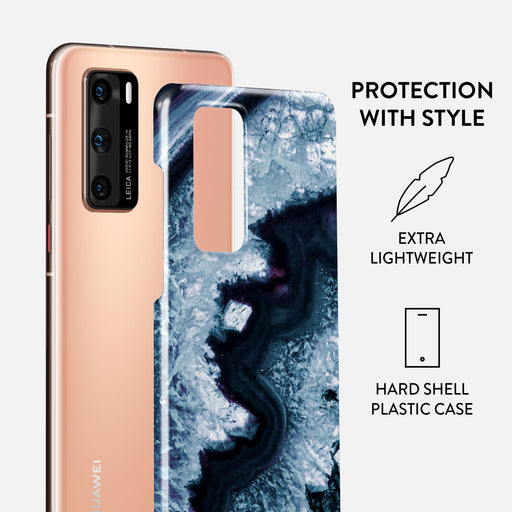 Frozen Lake - Gray Marble Huawei P40 Case 2
