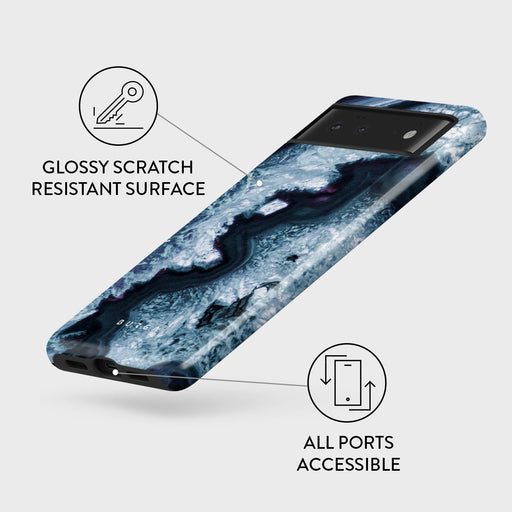 Frozen Lake - Gray Marble Google Pixel 6a Case 3