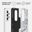 White Winter - Classy Marble Samsung Galaxy A73 Case 2
