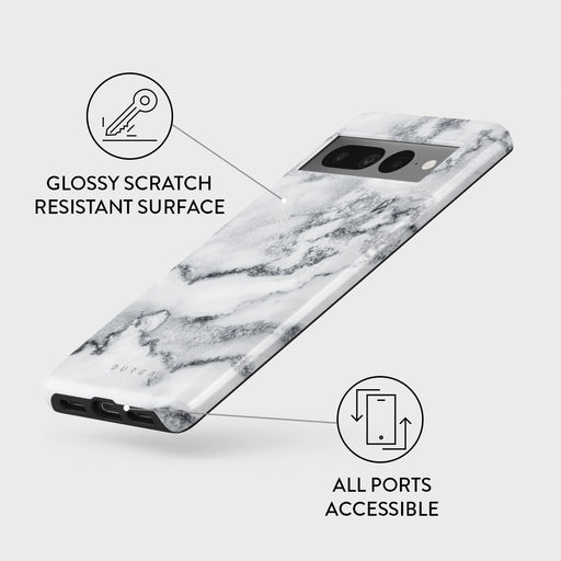 White Winter - Classy Marble Google Pixel 7 Pro Case 3