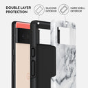 White Winter - Classy Marble Google Pixel 6a Case 2
