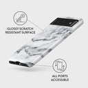 White Winter - Classy Marble Google Pixel 6a Case 3